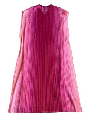 Beulah Style Pink Ombre Midi Dress Shift Oversized Flowy Party One Size Women's
