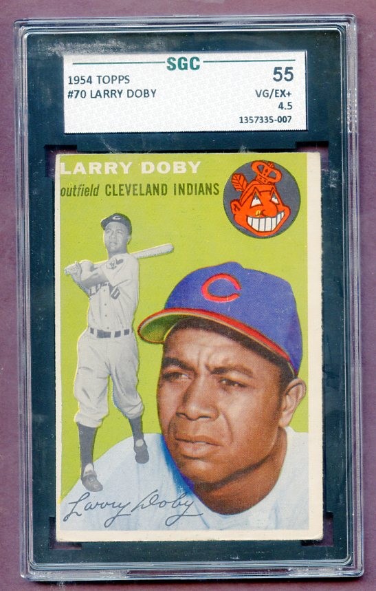 1954 TOPPS # 70 LARRY DOBY INDIANS SGC 4.5 VG-EX+ 474161 (KYCARDS)