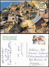 Postcard Malta SWEETHAVEN the Popeye Village at Anchor Bay, Malta 1992