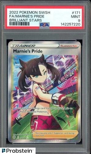 2022 Pokemon SWSH Brilliant Stars #171 FA/Marnie's Pride PSA 9 MINT