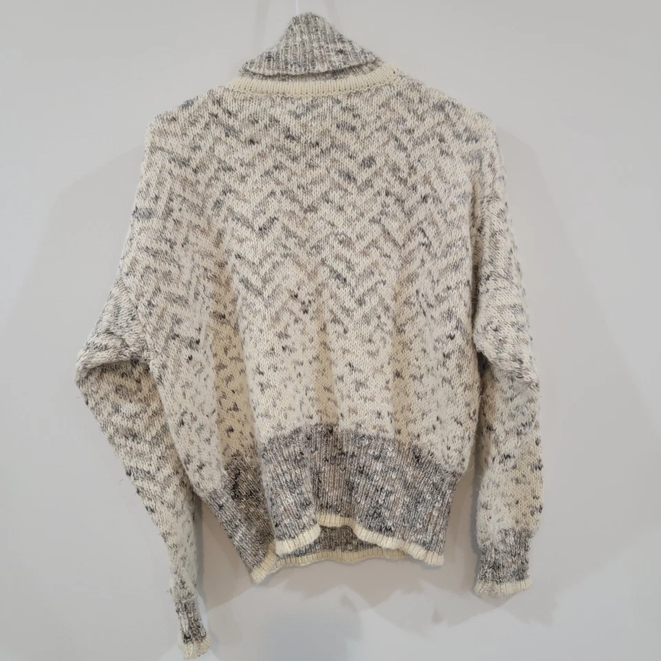 Suéter Vintage Fabrizio Weathervane Mujer Talla Grande Mezcla Lana Espiga Foto 3 de 4