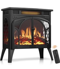 R.W. FLAME Electric Fireplace Heater 25 w/Rem...