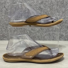 Tony Little Cheeks Men’s Brown Flip Flop Sandals Size 7 Comfort Footbed Slides