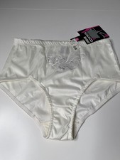 Vintage Under Control panties white 10/3X silky Smoothes Slims new embroidered