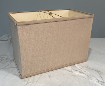 Vintage Rectangular  Lamp Shade Tan Colored 15.5'' x 9'' x 11''