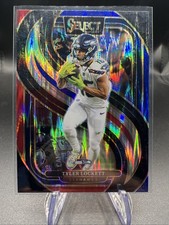 2024 Panini Select Premier Red and Blue Shock Prizm Tyler Lockett #199 Seahawks