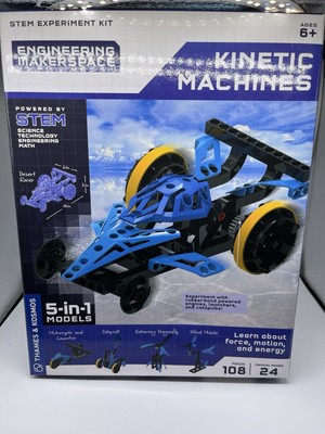 Kinetic Machines Engineering Makerspace Stem Build Kit Science Math 5-in-1 Model