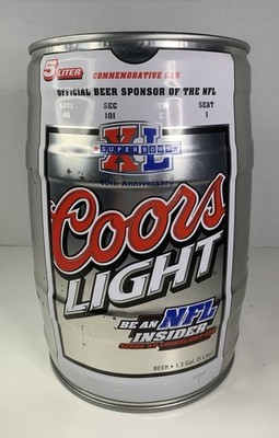 2006 Coors Light Super Bowl XL 5L Mini Keg Steelers Seahawks NFL Detroit Empty