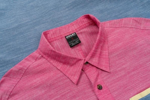 Men Oakley Shirt Pink Cotton 38 / M / 46