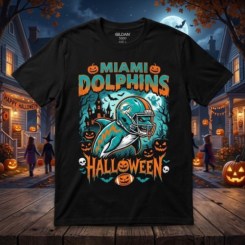 Halloween Funny Dolphins New Design 100% Cotton Black Men's T-shirt