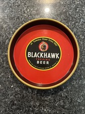 Vintage 1949 Blackhawk Topping Beer Tray, Blackhawk Brewing Co., Davenport Iowa