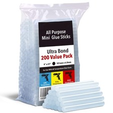 Mini Hot Glue Sticks - 4 in x 0.27 in, Pack of 200 - Universal Fit Glue Gun S... 0.12 per gallon