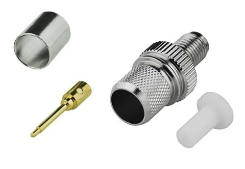 PureTek® RP SMA Female Crimp Connector for RG8 HDF400 RG213 LMR400 RG214 086