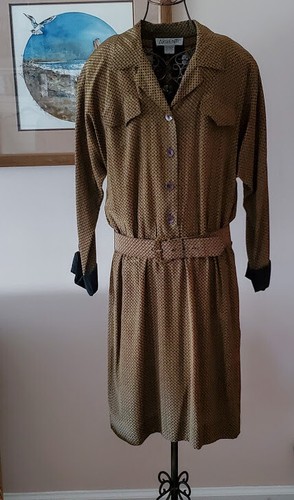 Hong Kong SILK Belted Shirtwaist Dress 