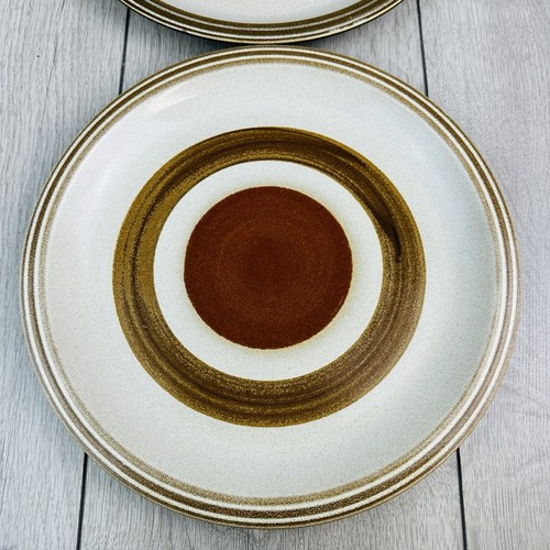 Denby Palomar dinner plate big 26cm 10" 10 inch brown vintage 1970s X3 - 第 2/7 張圖片