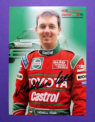 Original Autogramm, Matthias Kahle, Toyota Celica Turbo 4WD Rallye 1994, 11x15cm