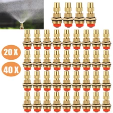10/20Pc 1/2" Brass Spray Nozzle Atomizing Lawn Misting Sprinkler Patio Gardening