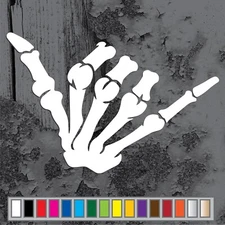 HANG LOOSE Skeleton Hand cut vinyl decal car truck window sticker