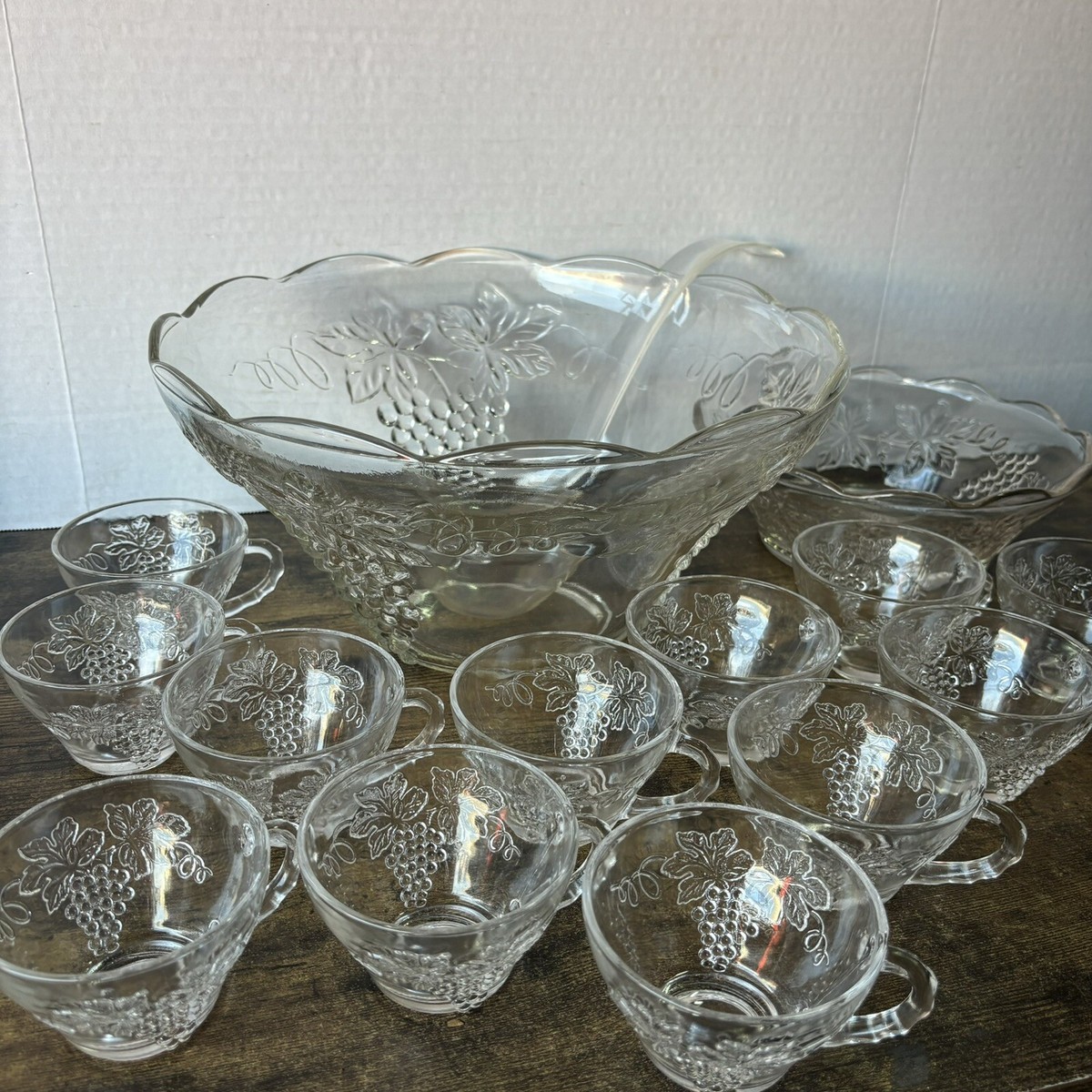 27 Piece Vintage Design Punch Set Anchorglass Anchor Hocking Glass