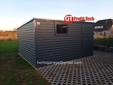 4x3,5 Gerätehaus Geräteschuppen Metall Schuppen Gartenhaus Blechgarage Laube*