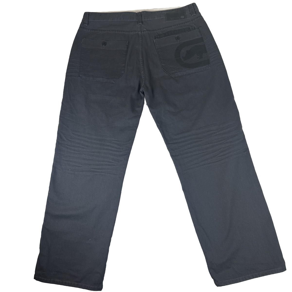 Ecko UNLTD Jeans Gray Baggy Fit Y2K Skater Wide Leg Embroidered