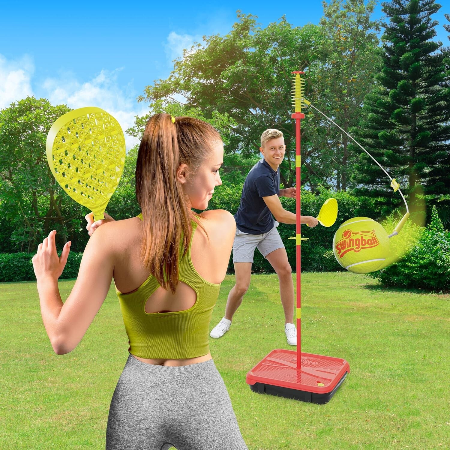 Swingball Classic All Surface Set, Real Tennis Ball, Championship Bats, All Surf