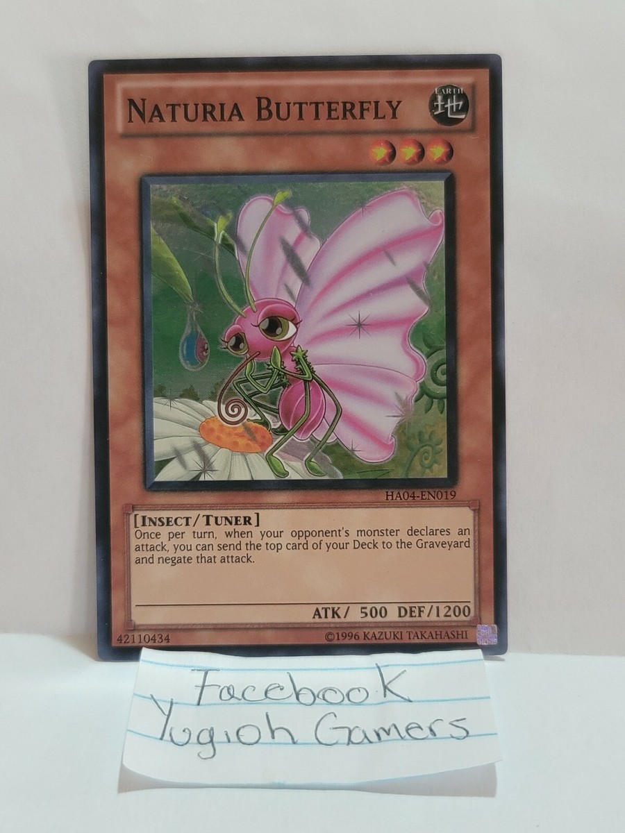 YUGIOH NATURIA BUTTERFLY HA04 SUPER RARE LIGHT PLAYED