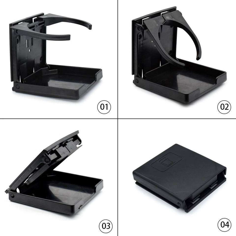 2 件汽车折叠杯架饮料架可调节适用于汽车船用房车 EA — 第 4/4 张图片