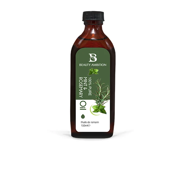 Essential Pure Rosemary and Mint Oil 150ml By Beauty Ambition For Hair And Body