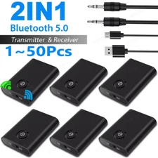 Bluetooth Transmitter Receiver 2 IN1  Wireless Audio 3.5mm Jack Aux Adapter Lot