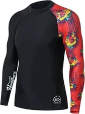 HUGE SPORTS Mens Splice UPF 50 Skins Long Sleeve Skull Dance 2XL
