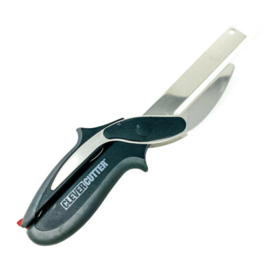 Clever Cutter 2 in 1 Knife Cutting Board Scissors Chops, Slices. NEW. Sealed