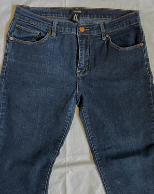 Womens Forever 21 Jeans RN94981 Size 30 Dark Blue Size 7/8 Stretchy Denim  NWOT