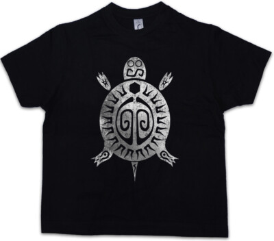 AZTEC TURTLE Kinder Jungen T-Shirt Azteken Sign Civilization Mayans Religion