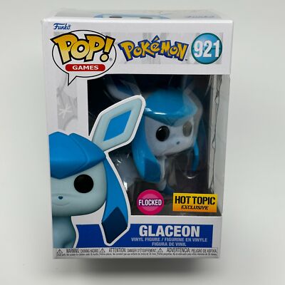 Funko Pop GLACEON FLOCKED 921 POKEMON Hot Topic EXCLUSIVE Games