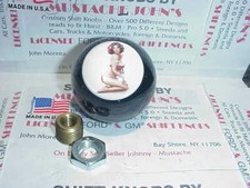 1950s Pin Up Girl Bikini W Flower In Hair 2 Custom Shift Knob Black Pearl