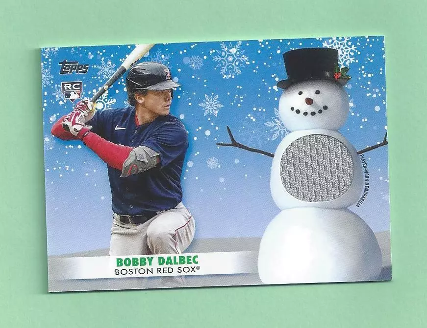 2021 Topps Walmart Holiday Relics #WRCBD Bobby Dalbec jersey card