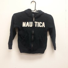 Nautica Blue Hooded Zip Up Sweat Shirt Jacket Boys Size XL