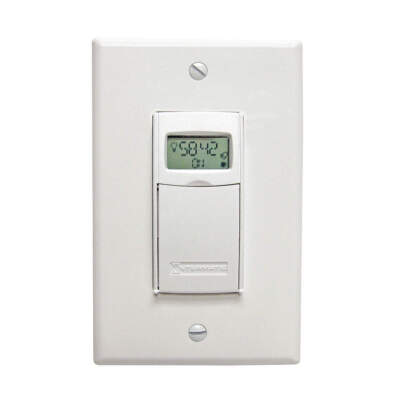 INTERMATIC EI400WC Timer,Elect.,Wall Switch,120-277V,20A,WH 4XGV7