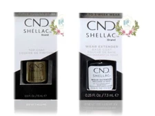 Set - 2 - CND Shellac Wear Extend Base Coat +  Original Top Coat 0.25 oz each