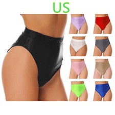 Womens Brief Glossy Workout Fitness Pole Dance Shorts Seamless Panties