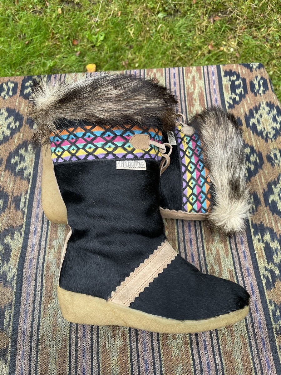 Bottes Après-ski Tecnica Fourrure Poils De Chèvre - Taille 38, Noir, Italie, Occasion Bon état