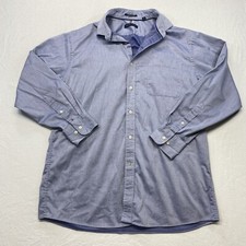 Tommy Hilfiger Dress Shirt Men's Size L Regular Fit Wrinkle Resistant Button Up