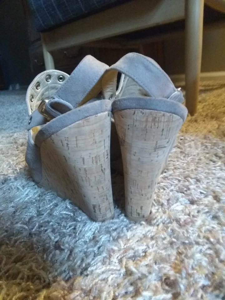 Sandalia Mujer Stuart Weitzman Corcho Cuña Correa Tobillo Hecha en España Talla 9.5 Foto 3 de 4