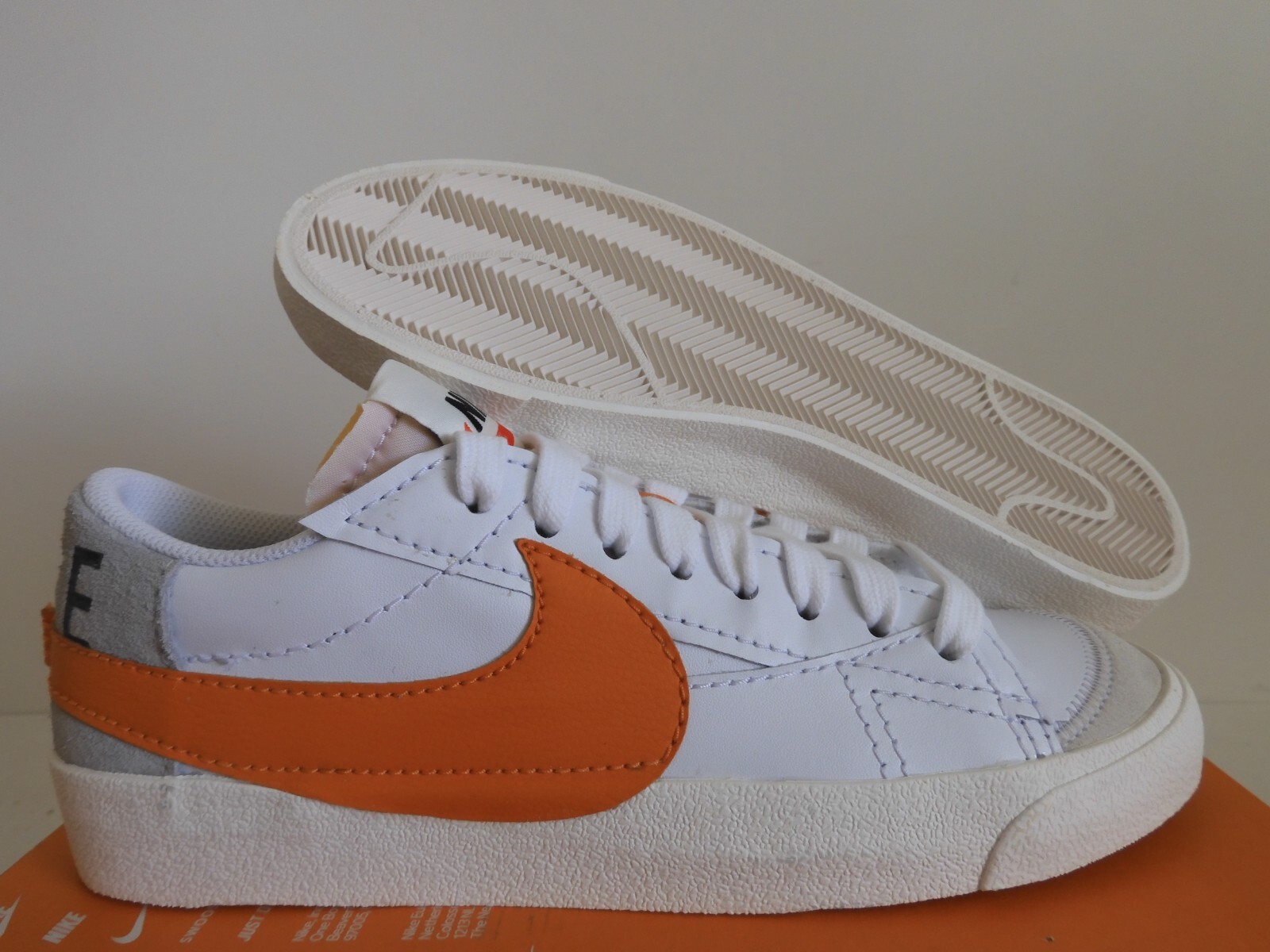NIKE BLAZER LOW '77 JUMBO WHITE-ALPHA ORANGE-GREY FOG SZ 14 [DN2158-100] |  eBay