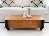 Couchtisch Truhe Wohnzimmertisch Sofatisch Holz Massiv Vintage Shabby Loft