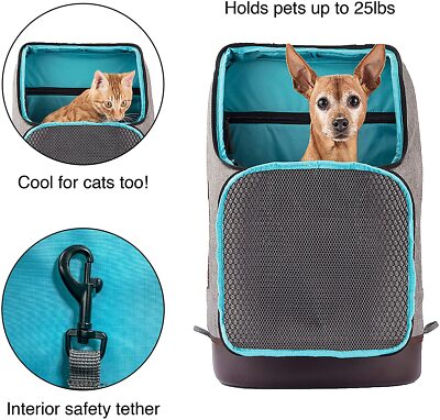 Kurgo K9 Rucksack, Backpack for Small Dogs and Cats, Heather