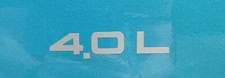 1997-2001 Jeep Cherokee Xj Wrangler Ranger 4.0 L Decal Sticker Silver Gloss 1997-2001 Jeep Cherokee Xj Wrangler Ranger 4.0 L Decal Sticker Silver Gloss
