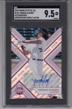2018 Panini Elite Extra Edition Yordan Alvarez Aspirations Purple Auto 48/100