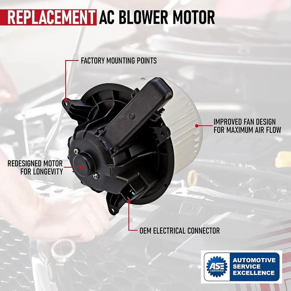 Motor soplador calentador aire acondicionado delantero con jaula ventilador para Ford F-150 09-14 Expedition Lincoln Foto 4 de 4